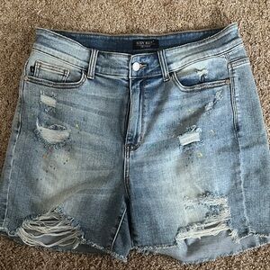 Judy Blue Light Blue Distressed Jean Shorts